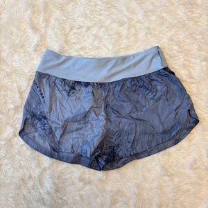 Nike Trail Blue Repel Mid-Rise Brief Lined Running Athletic Shorts Womens Large